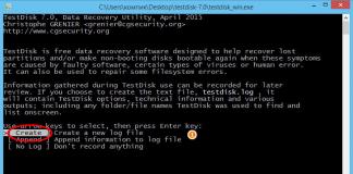 Восстановление данных с RAW раздела с помощью TestDisk